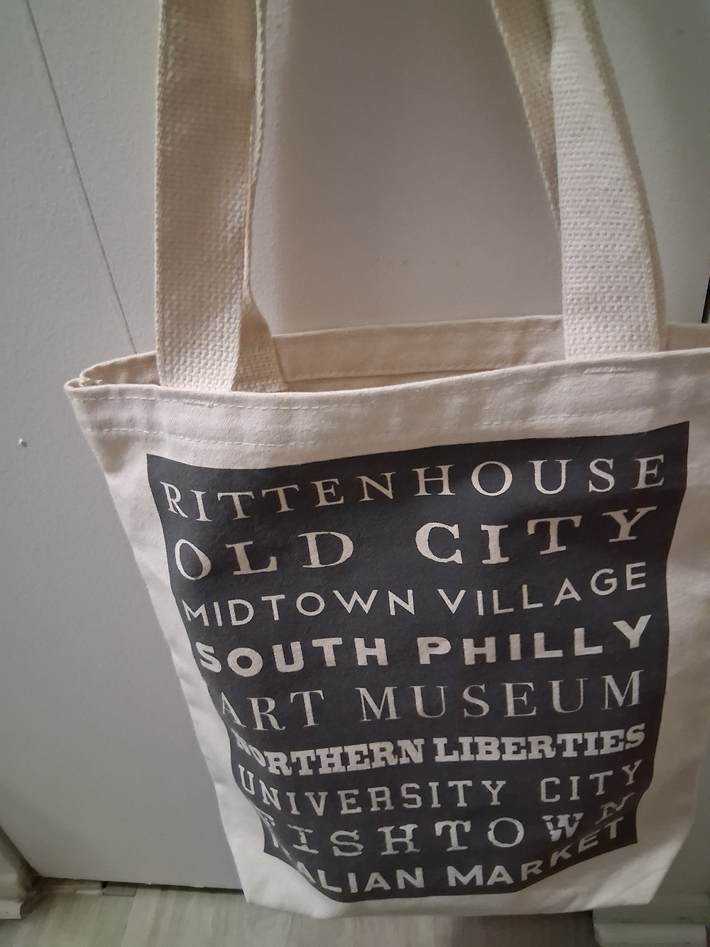 Unisex Canvas Tote Bag with Black Neighborhood Print - Unbranded
